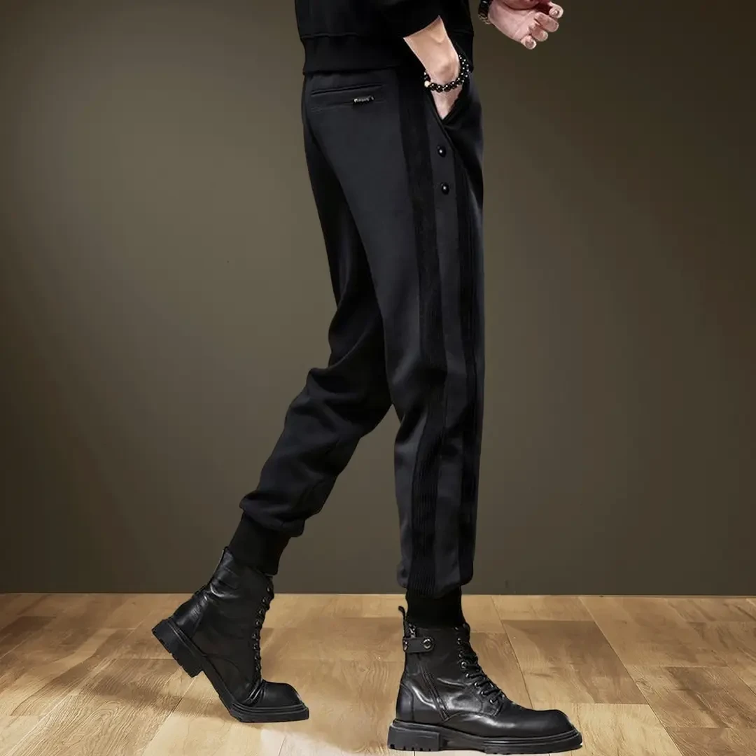 高端潮牌休闲裤男2025年春秋新款重磅卫裤宽松大码百搭运动束脚裤