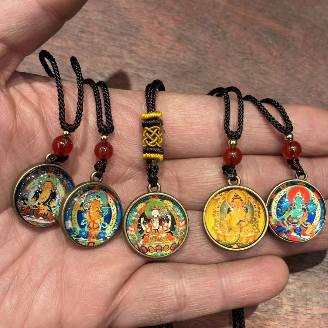 保佑平安健康快乐文殊观音财神莲师饰用品