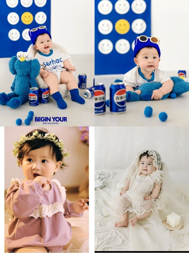 新款百天宝宝拍照主题 影楼摄影服装