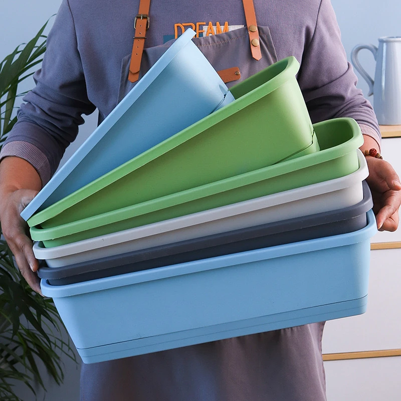 特大种菜盆 阳台蔬菜瓜果长条盆 长方形塑料树脂养花大花盆