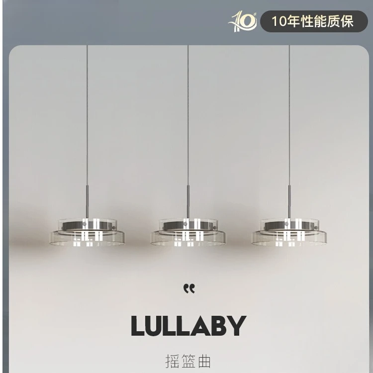 意式极简餐厅吊灯设计师全光谱简约玻璃高级餐桌吧台灯轻奢客厅