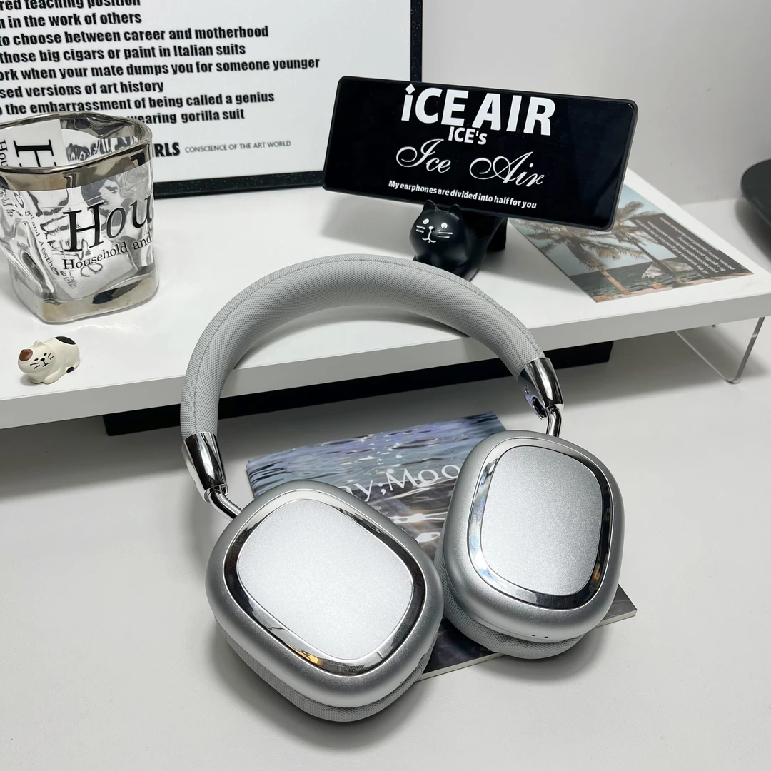 冰韵iCE Air5原创银色蓝牙耳机头戴式无线新款听歌降噪耳机游戏运