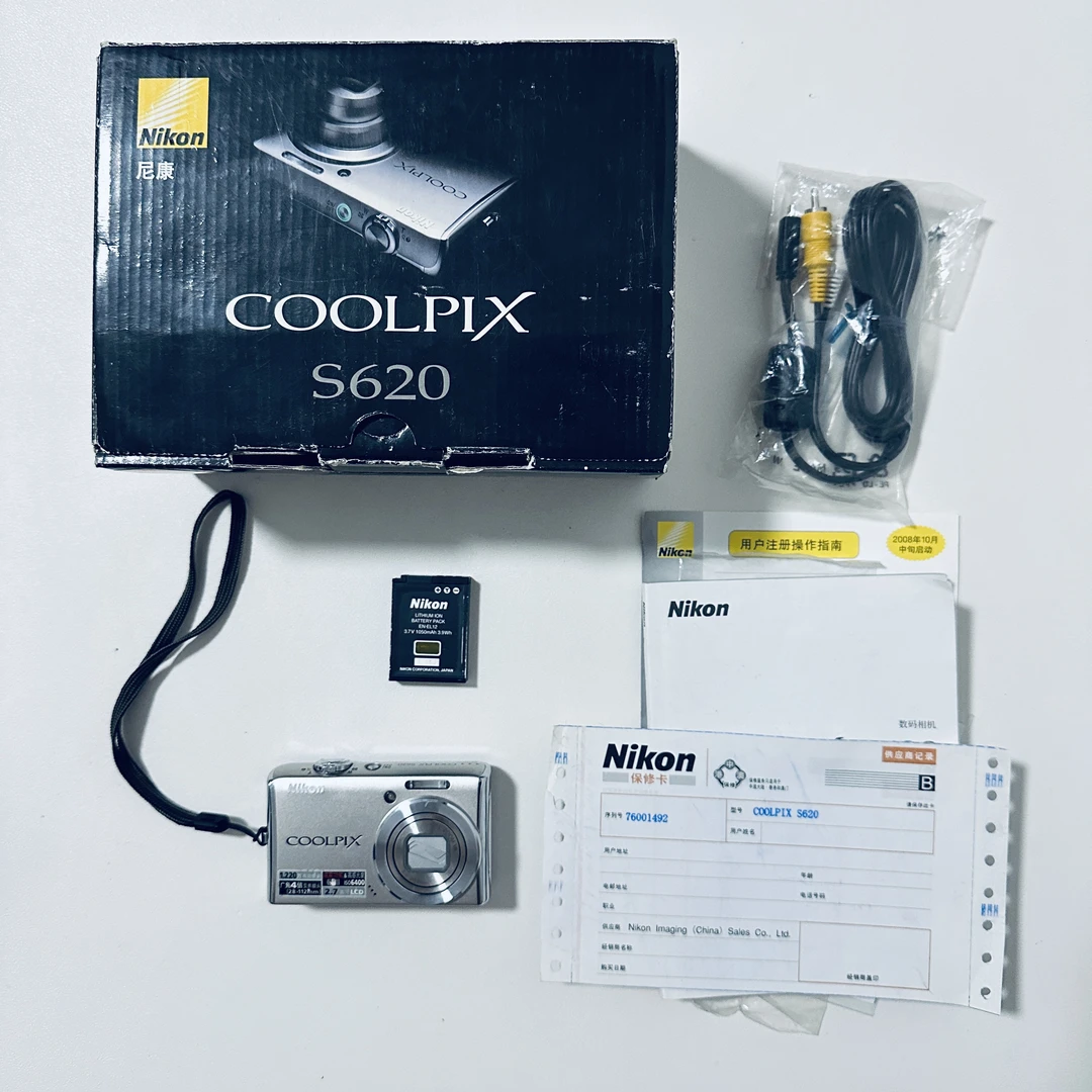 9新 Nikon/尼康 s620 原盒.说明书 出片白皮