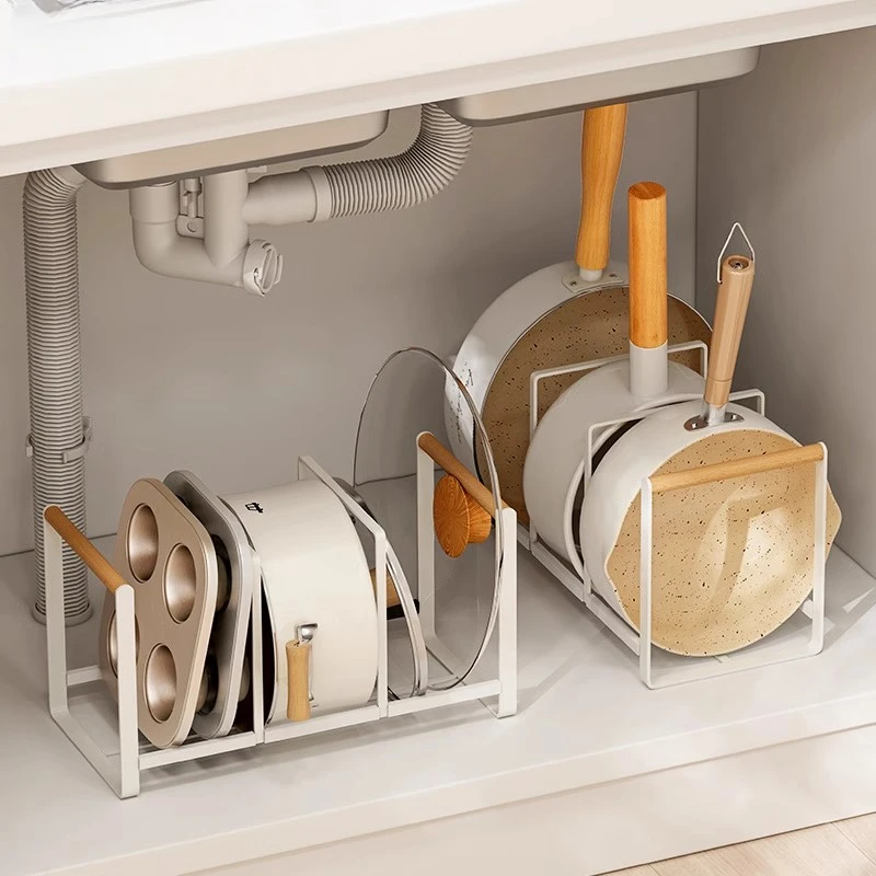 橱柜锅具架平底锅炒锅收纳架置物架柜子家用砧板收纳下水槽锅盖架