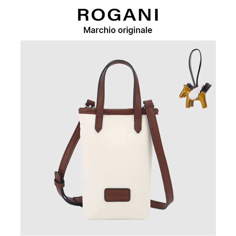 ROGANI简约轻奢时尚休闲百搭复古翻毛皮小众手机包单肩