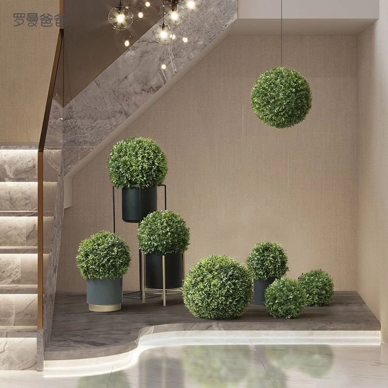 仿真植物空间造景盆景绿植辣椒叶草球室内吊挂装饰摆件北欧客厅