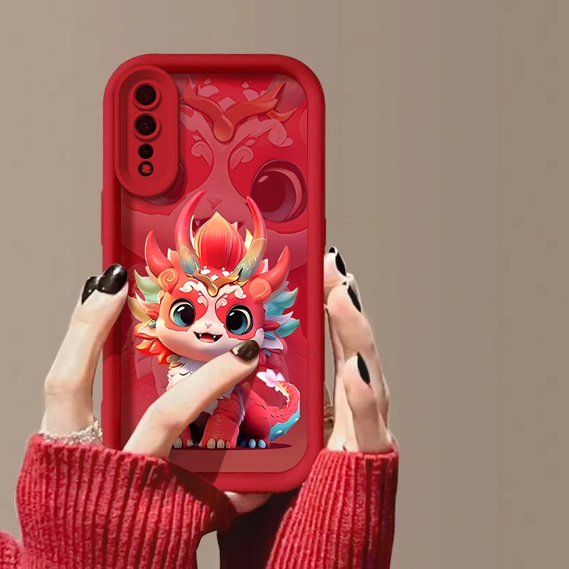 适用vivoz5手机壳V1921A女款彩绘全包高级个性创意防摔呆萌龙宝宝