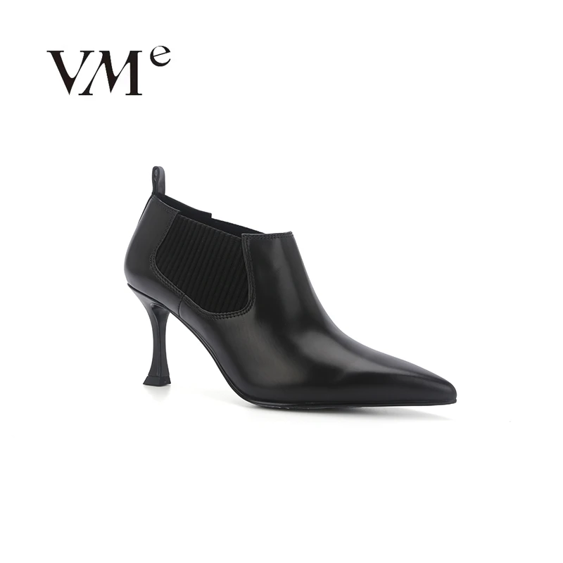 VME/舞魅女士尖头秋冬气质时尚百搭细跟高跟切尔西靴【VS24D3143】