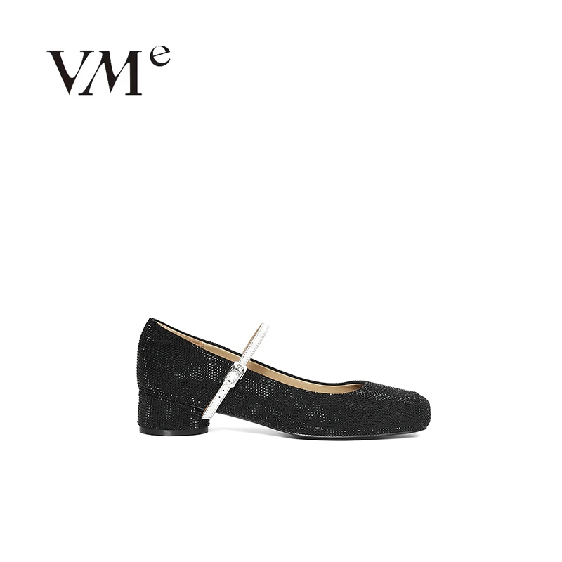 VME/舞魅2024方头满钻高端时尚芭蕾舞玛丽珍浅口单鞋【VS24A6936】