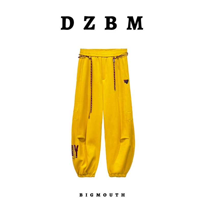 DZBM休闲卫裤运动裤宽松潮流长裤抽绳时尚百搭秋冬裤子-K1101