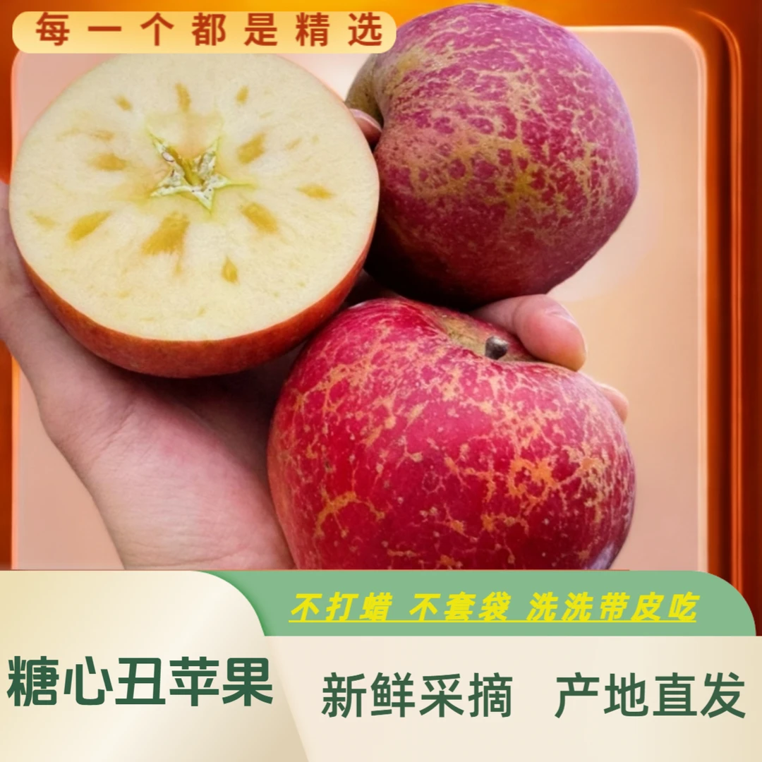 云南昭通冰糖心丑苹果 现摘现发 纯甜无酸 洗洗带皮吃 优品果
