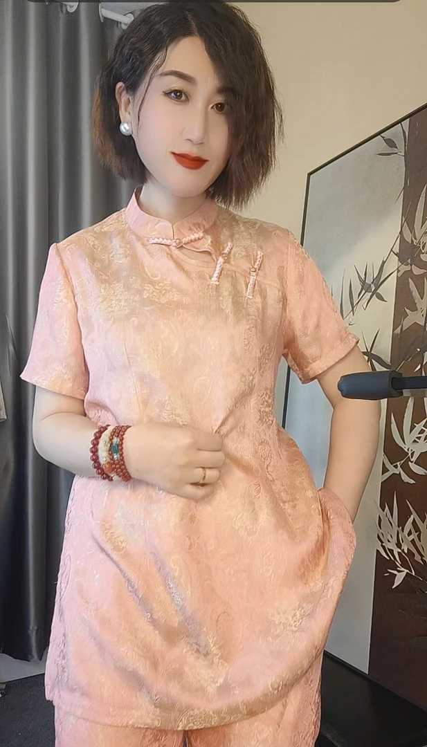 清仓断码中式国风套装中长款显瘦