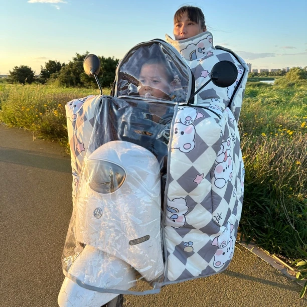 斗篷亲子冬款加大加厚保暖挡风被【电摩专用】