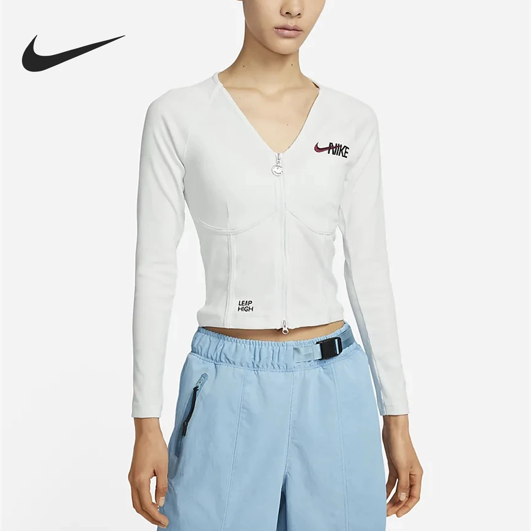 Nike/耐克正品2023新款女子休闲运动鱼骨开衫外套FD4797-121
