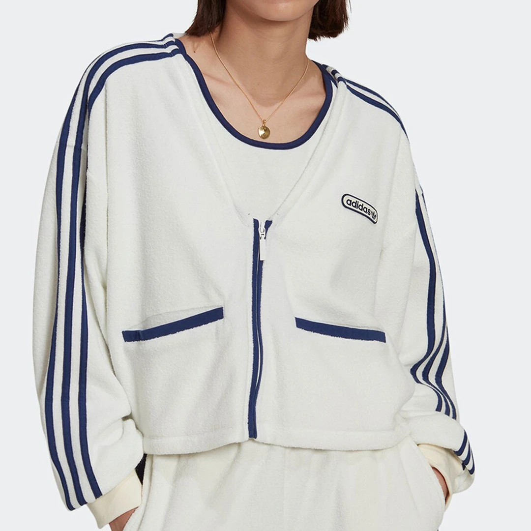 Adidas/阿迪达斯正品三叶草女子时尚外套运动针织开衫HL6585