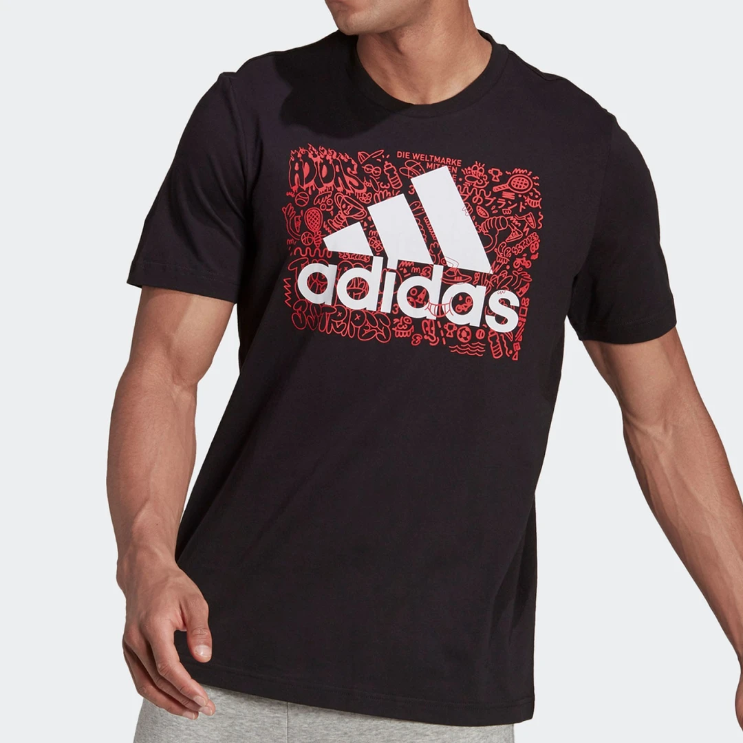 Adidas/阿迪达斯正品2021夏季新款男款圆领透气时尚短袖T恤GS6285