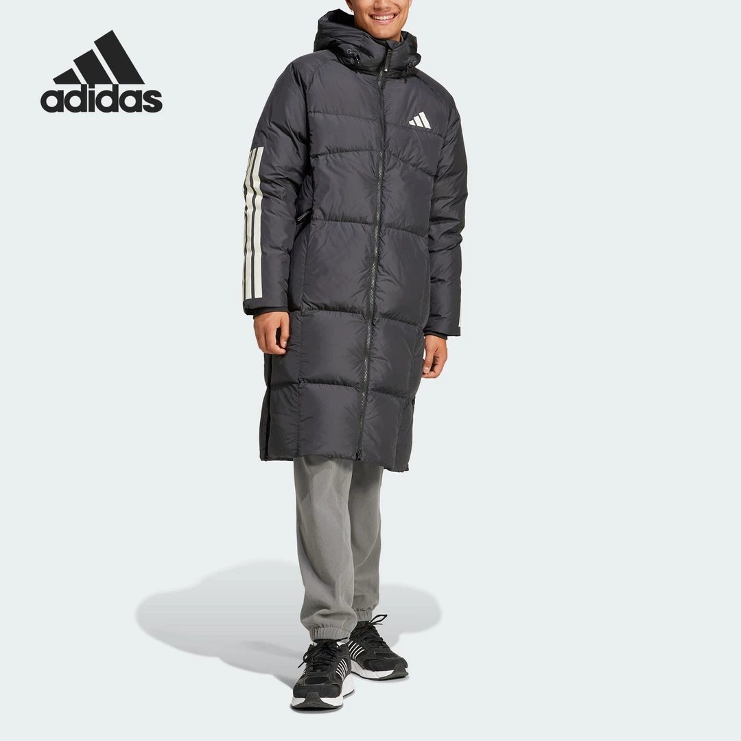 Adidas/阿迪达斯正品男子冬季羽绒服长款连帽羽绒服JG3840