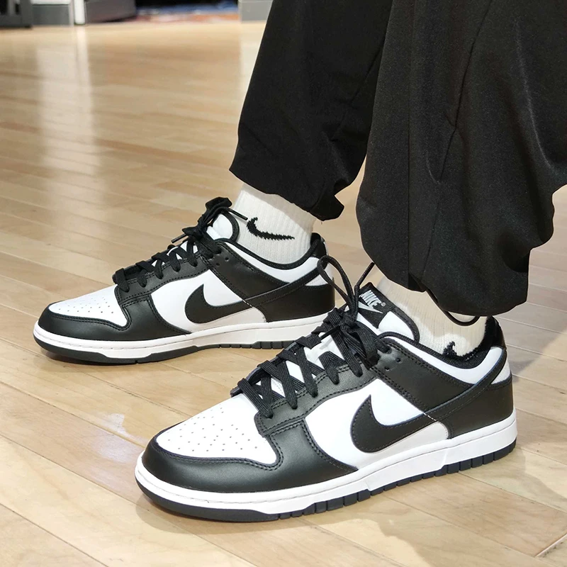 周雨彤/尼克杨同款Nike/耐克正品Dunk男子黑白休闲板鞋DD1391-100