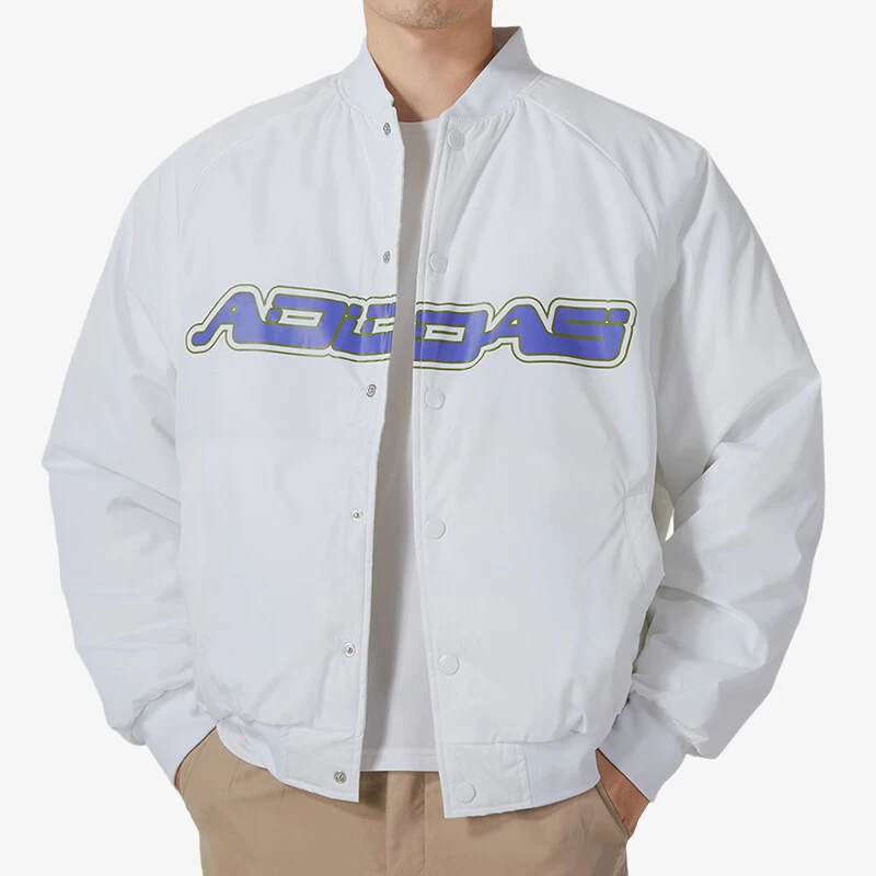 Adidas/阿迪达斯正品新款男子时尚字母休闲保暖棉服IK2411