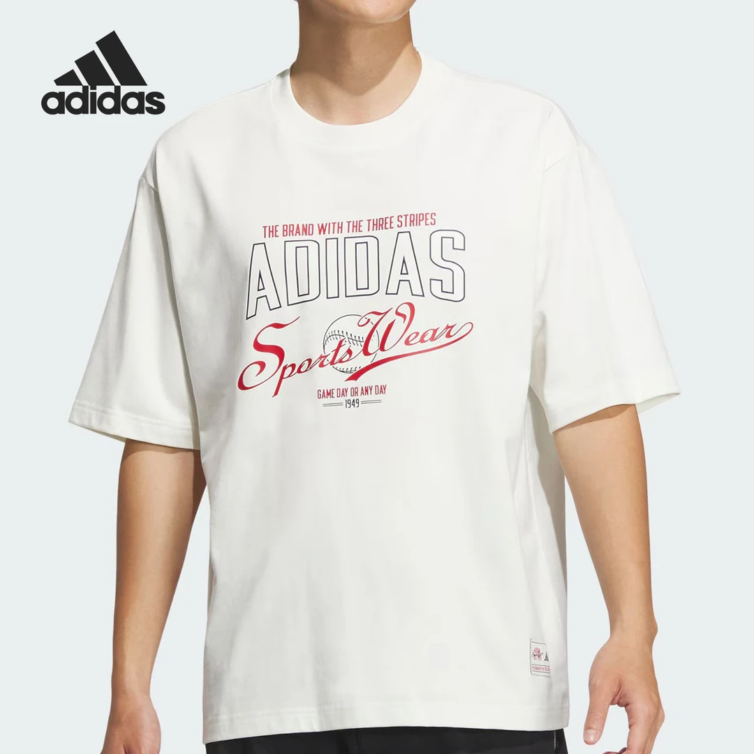 Adidas/阿迪达斯正品新款男士休闲透气圆领运动短袖T恤JN9472