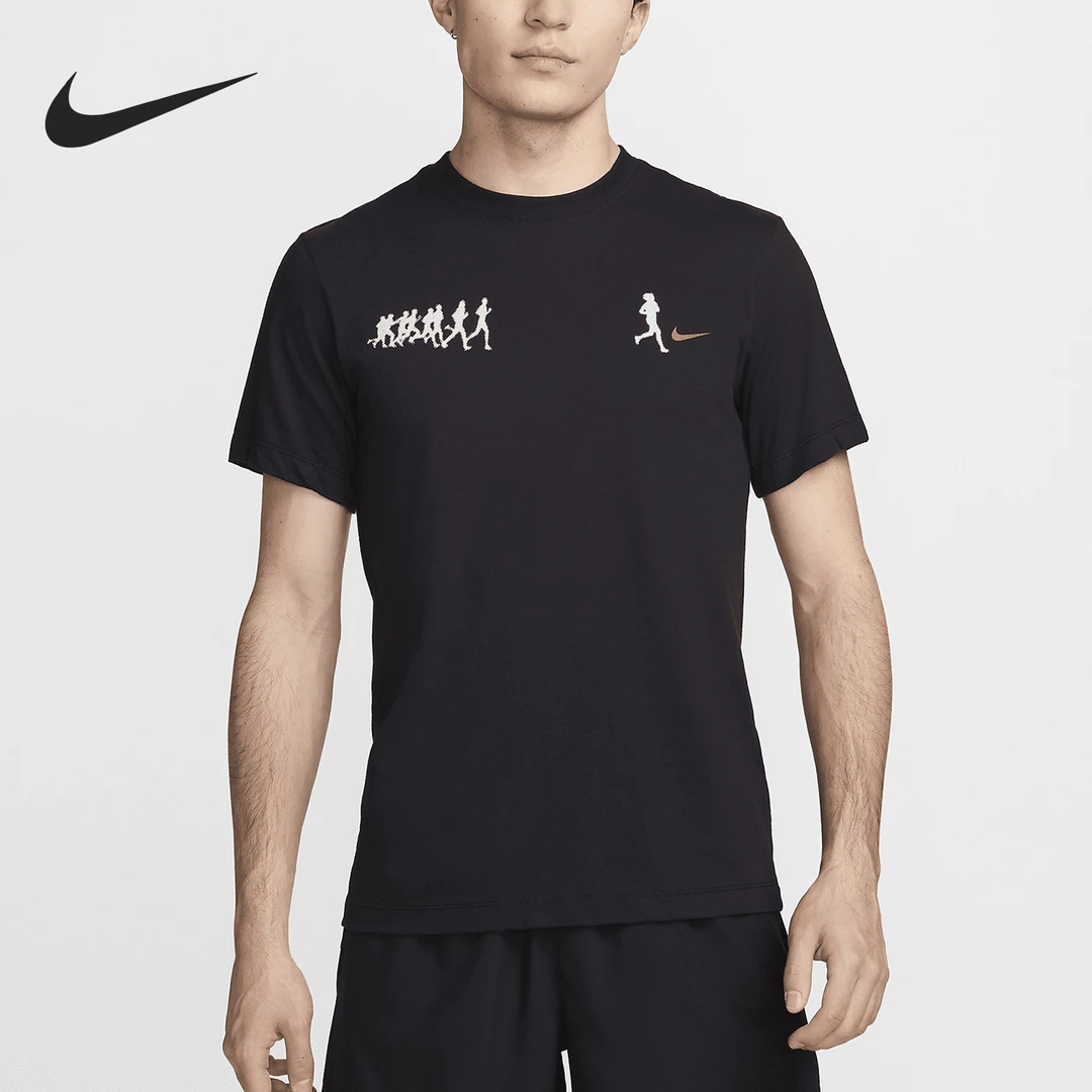 Nike/耐克正品 Dri-FIT 男士透气跑步运动训练短袖FV8393-010