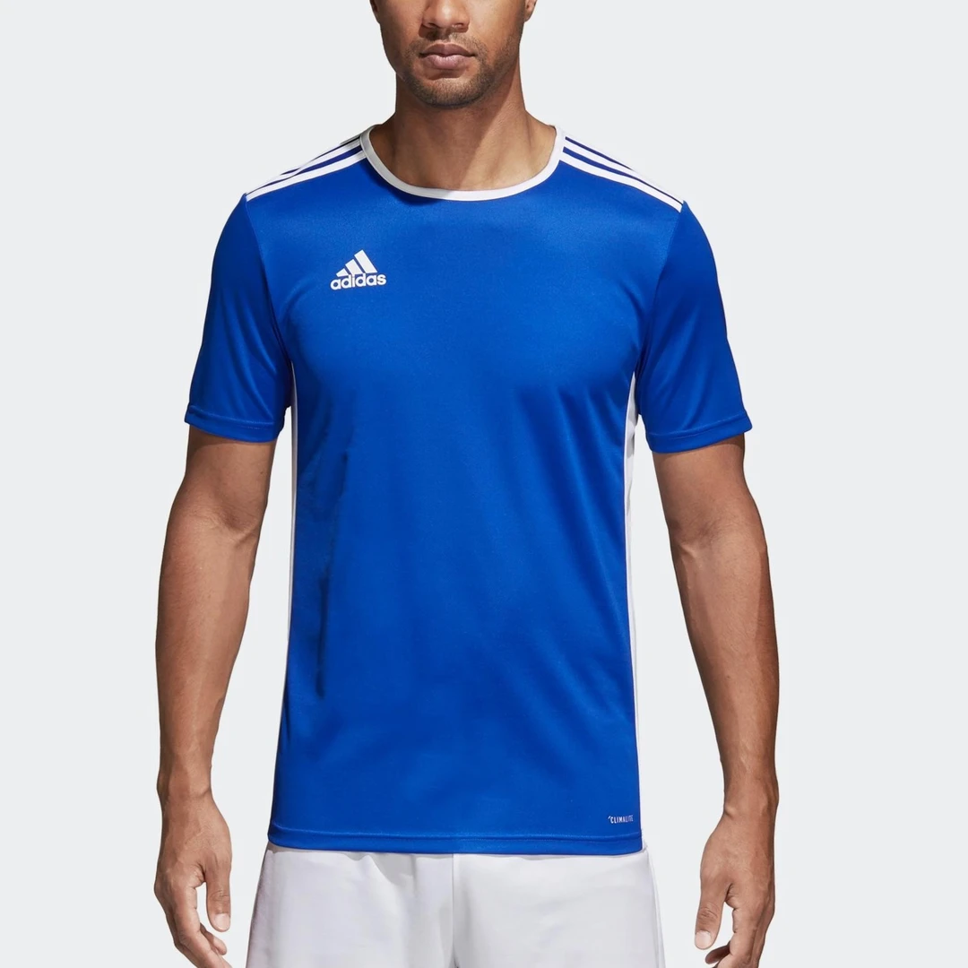 Adidas/阿迪达斯正品Entrada 18 男子足球组队短袖队服 CF1037