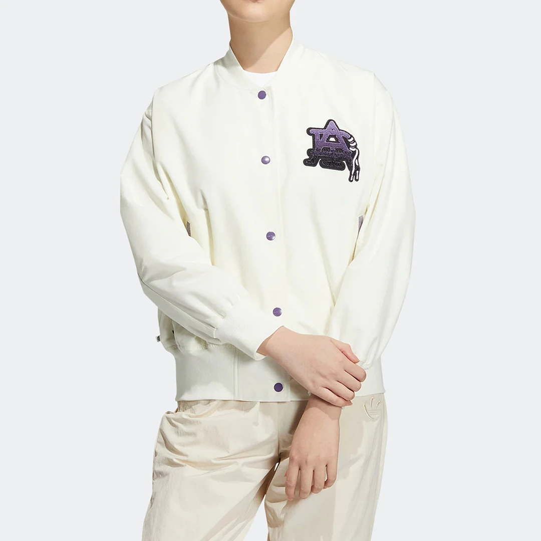 Adidas/阿迪达斯正品三叶草女子休闲运动棒球服外套HS1918