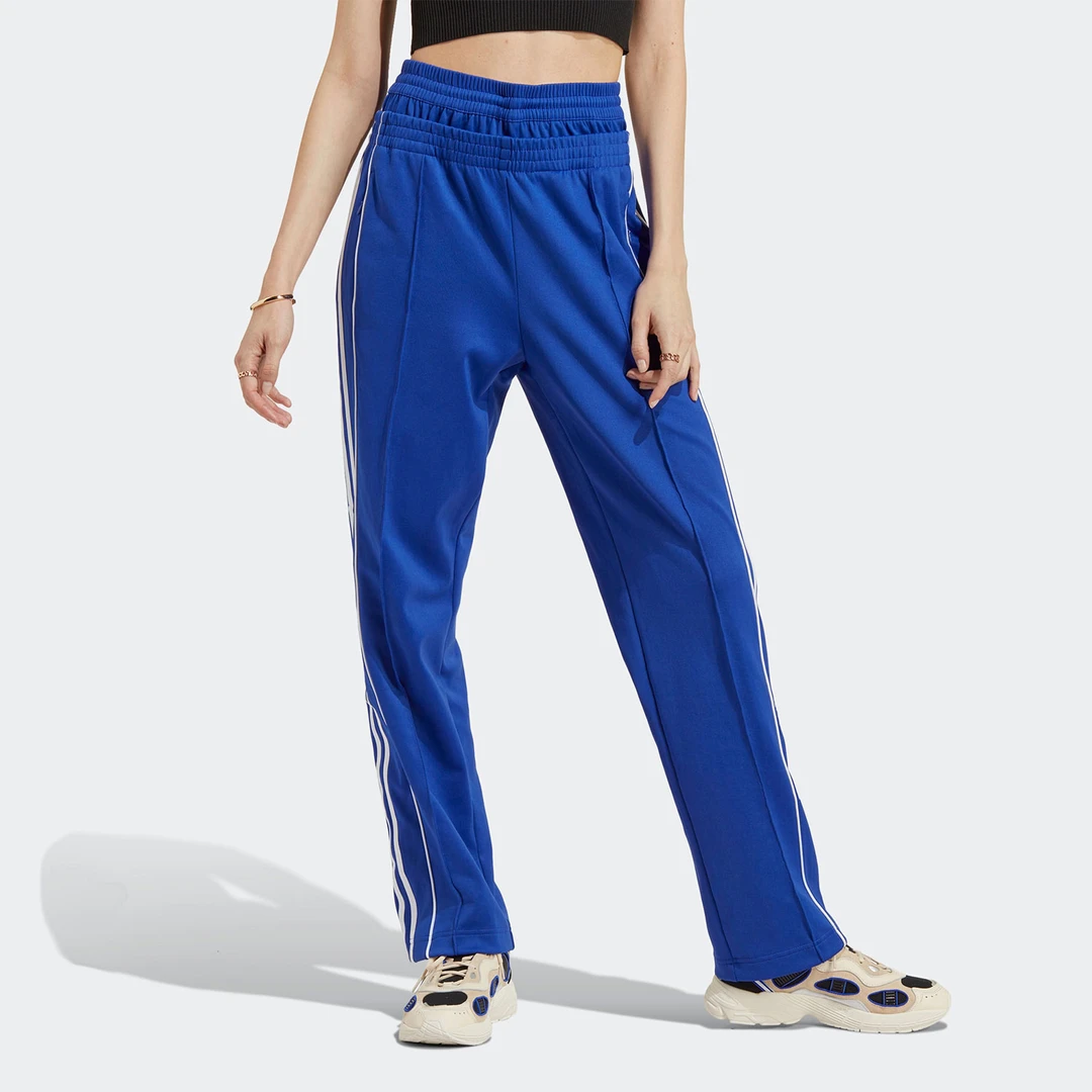 Adidas/阿迪达斯正品三叶草女子双腰复古高腰排扣长裤IC5586