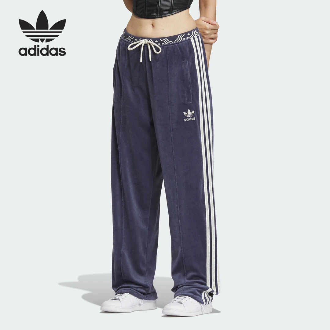 Adidas/阿迪达斯三叶草新年款女士丝绒运动裤IX4231小年穿搭