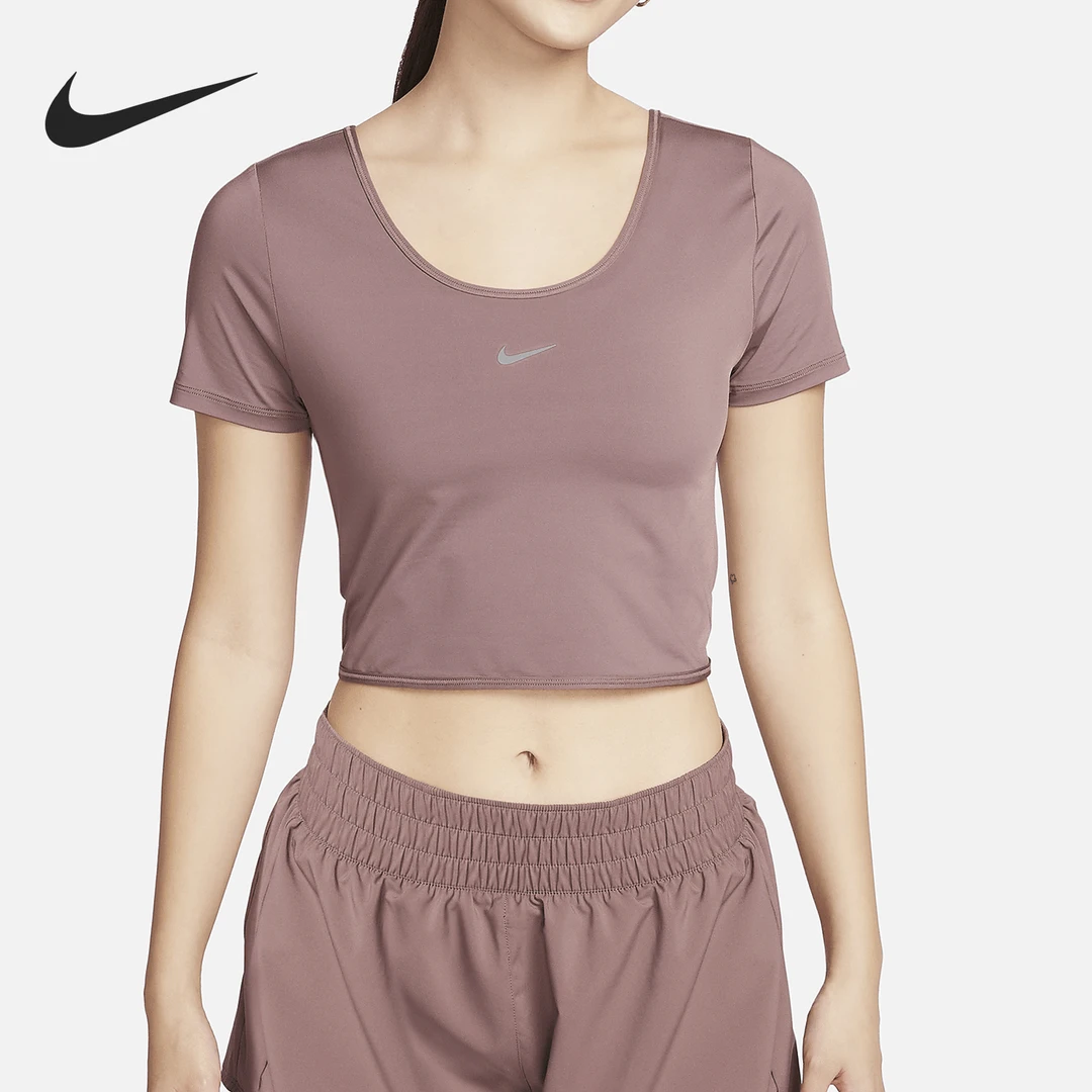 Nike/耐克正品新款女士夏季经典短款扭结式运动T恤FN2852-208