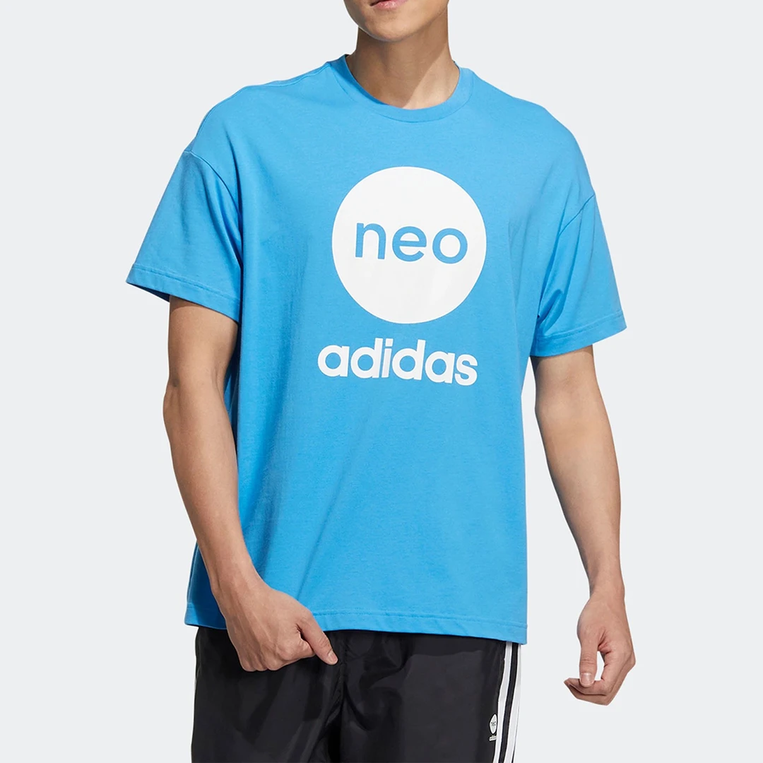 Adidas/阿迪达斯正品2023夏季neo新款男女运动短袖T恤HN8746