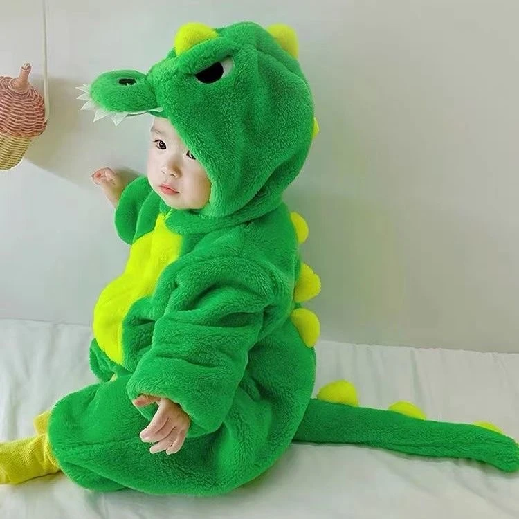 婴儿衣服秋冬装连体衣宝宝冬季外出抱衣儿童可爱动物爬服