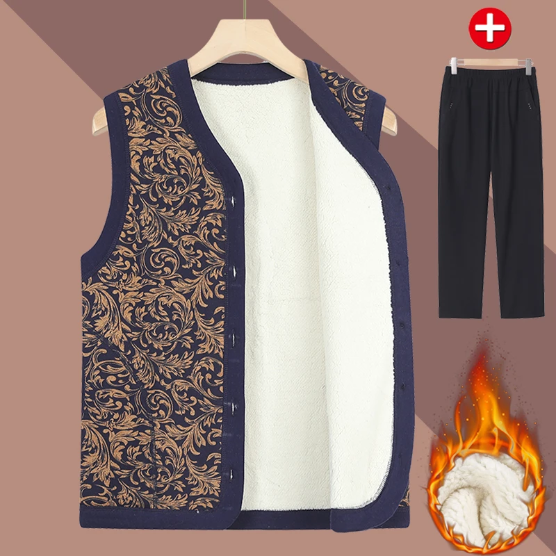 中老年人女春秋背心马夹妈妈外套坎肩马甲加绒加厚老太太衣服奶奶
