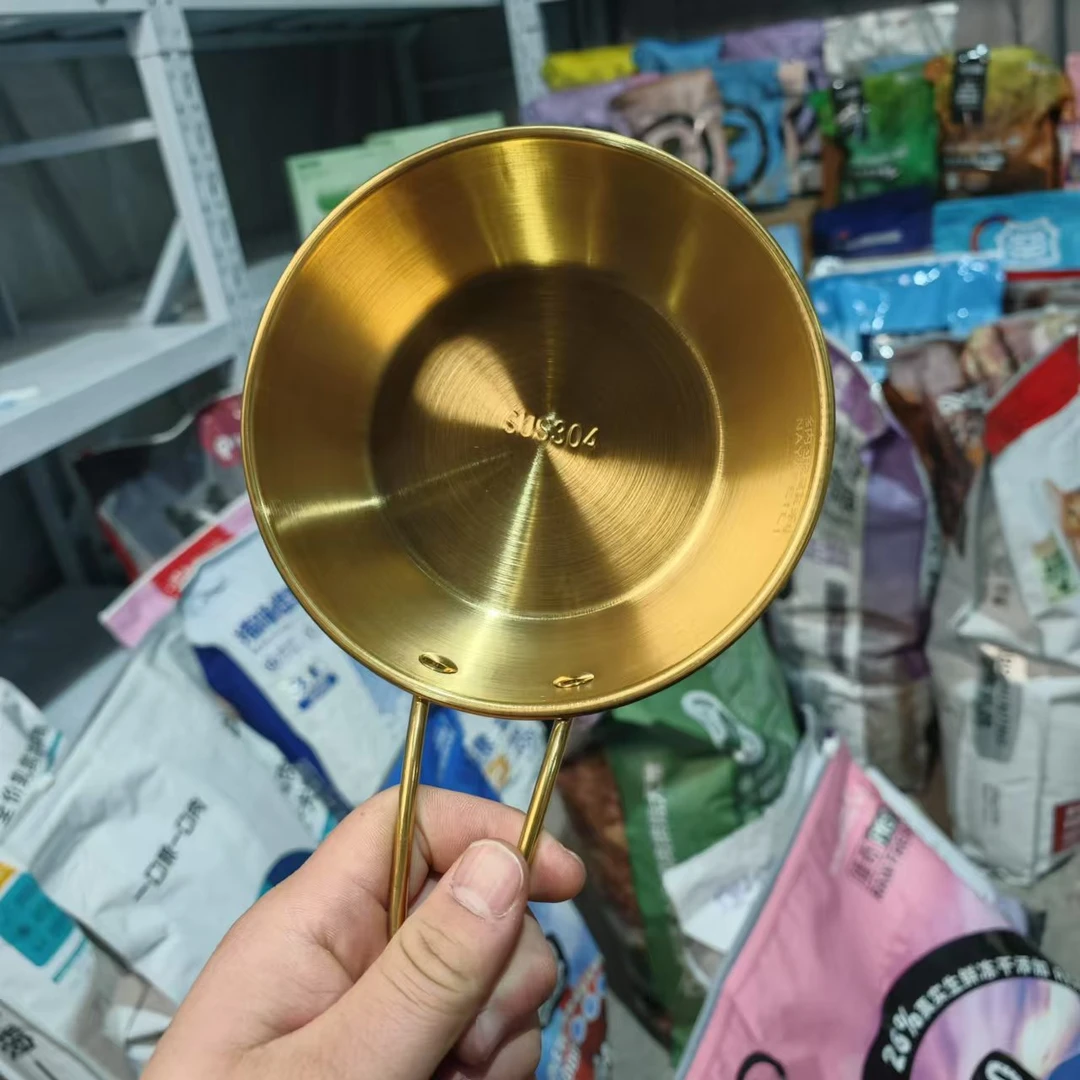 憨憨熊-304不锈钢便携式猫碗自带把手