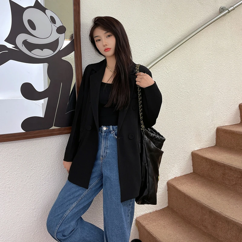 休闲宽松外套女2022新款时尚百搭高级感网红炸街气质免烫小西服女