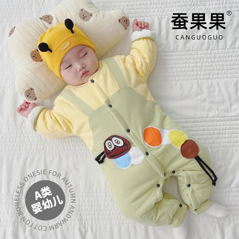 婴幼儿冬装新生儿连体棉服冬天婴儿冬季连体衣外穿宝宝衣服保暖衣