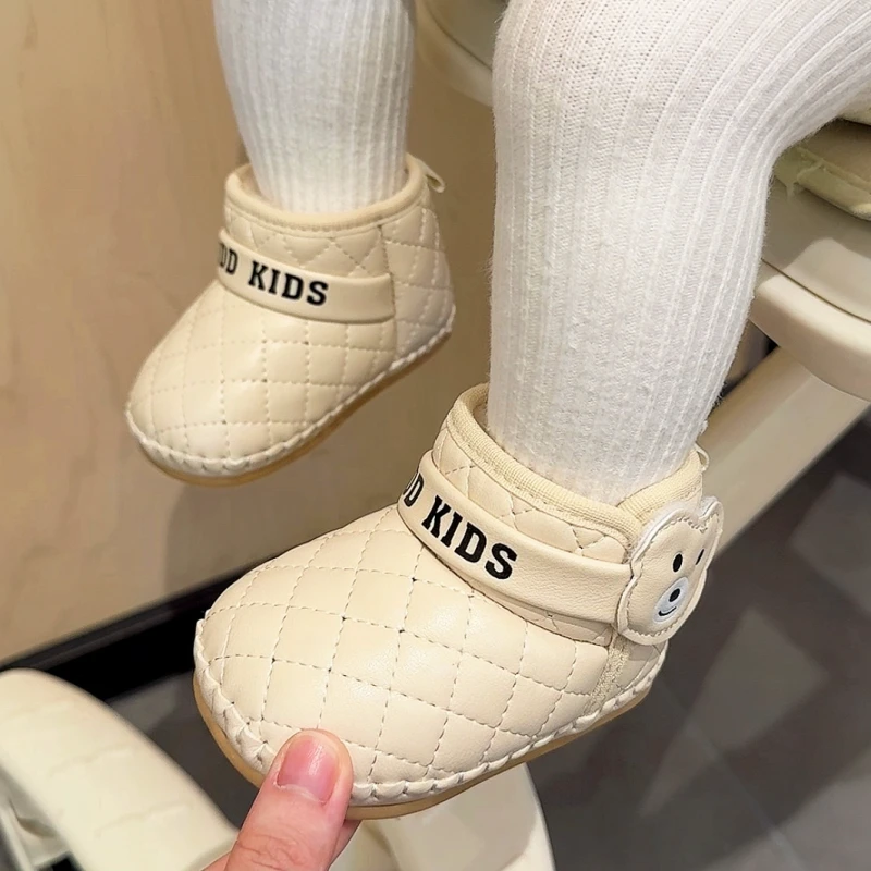 秋冬款宝宝雪地靴女童加绒棉鞋学步鞋冬季0-1岁男童软底婴儿鞋子9