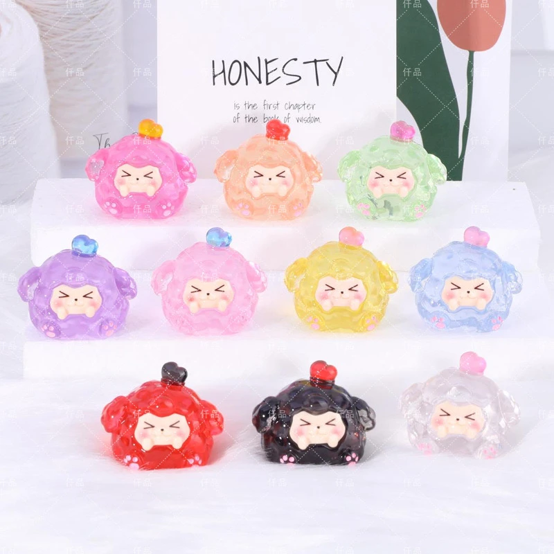 【直播拆】冰透福气团子kiki树脂diy饰品配件车载摆件10色