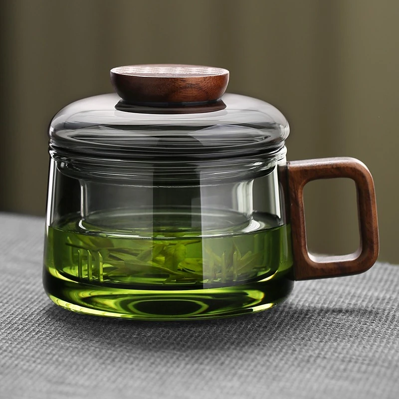 玻璃小茶杯耐高温个人专用高档主人迷你杯办公室泡茶手工透明家用