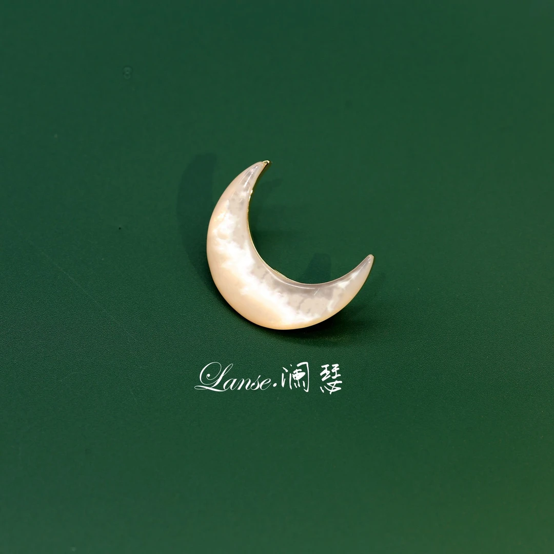 澜瑟 铜合金仿珍珠胸针 澜瑟XZ2914海上生明月