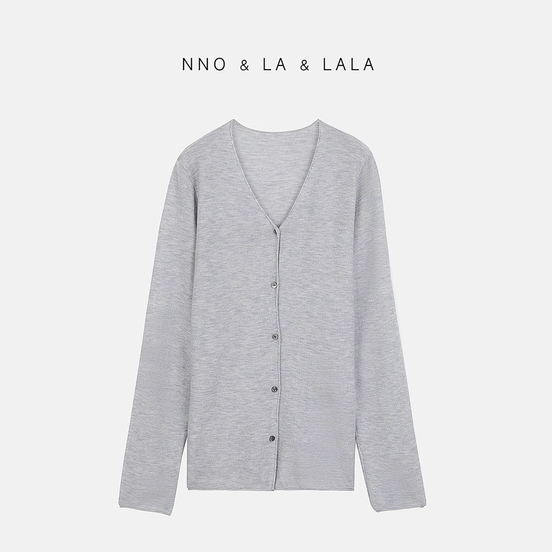 LA 早秋 灰色针织开衫 26639