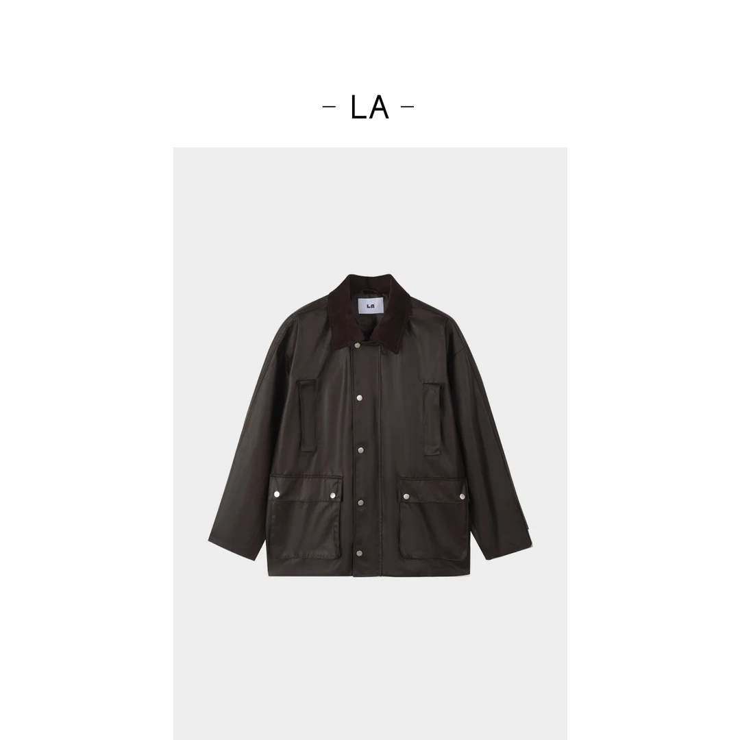 LA 美式 撞色 多口袋工装 外套   26851