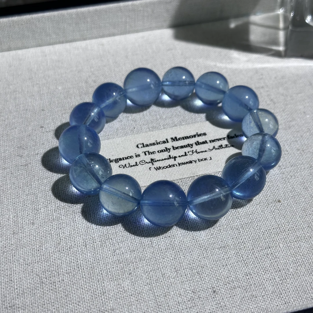 ALin 爱林原创超高货！镇店之宝！高冰种海蓝宝净体稀有料天然水晶！