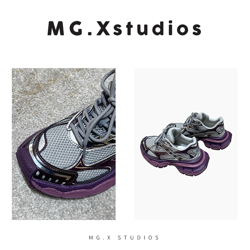 【小恶魔】小众百搭好穿酒红色老爹鞋透气厚底跑步低帮M3611160R46