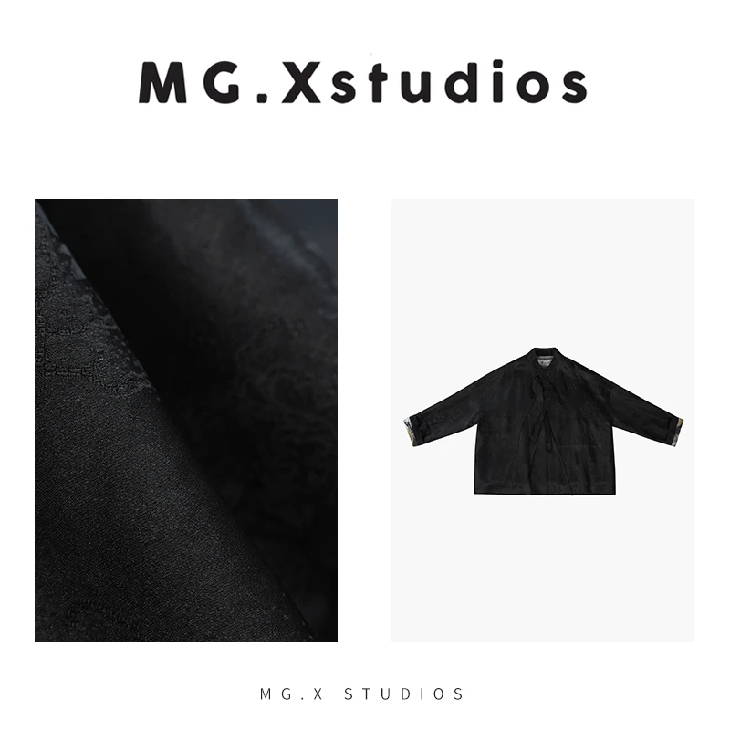 【玉意藏品】春夏百搭小众新中式系带暗纹水墨撞色外套M43A1613W253