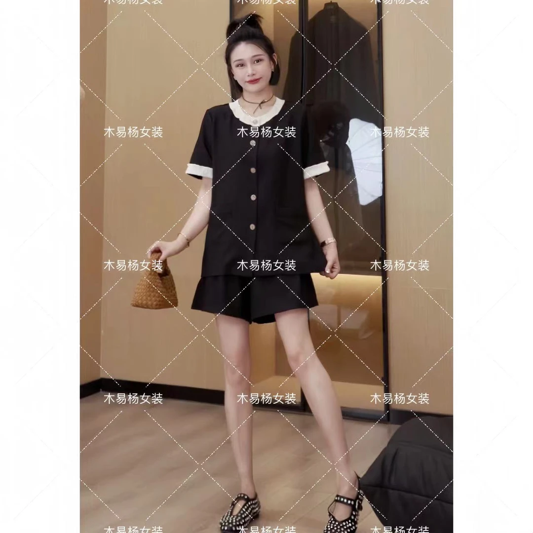 【回忆】小众高级感气质撞色高定版两件套 衣长67 24-Y004#