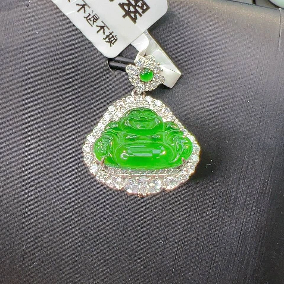 【闪购商品】翡翠吊坠银S925镶嵌