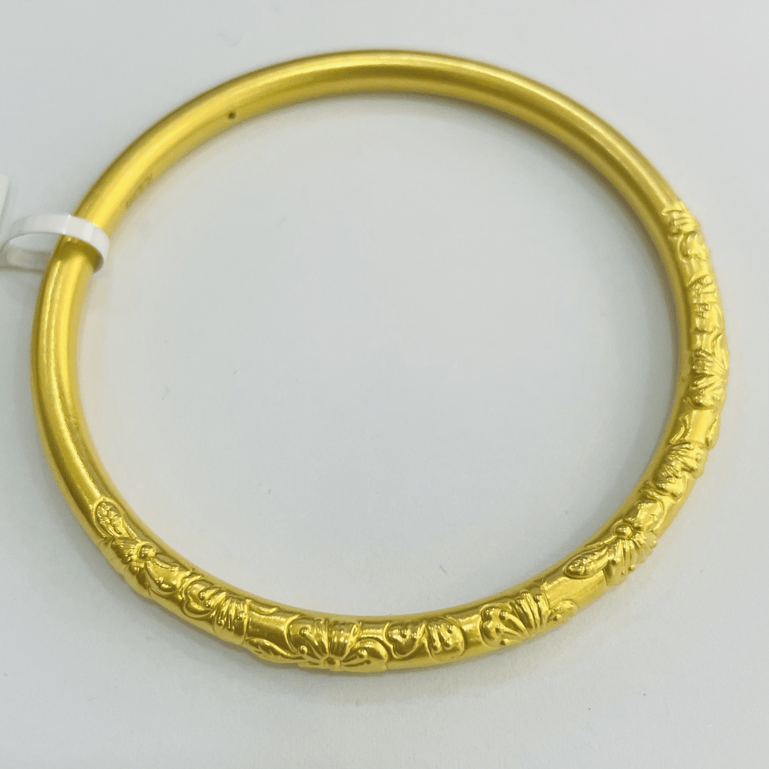 【小婷专享】足金   花纹素圈手镯  52圈口  9.95   足金999