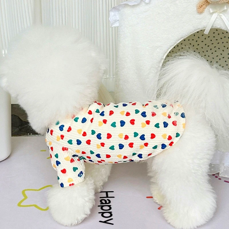 宠物小型犬狗狗衣服泰迪比熊法斗博美约克夏装按扣开衫卫衣秋冬款