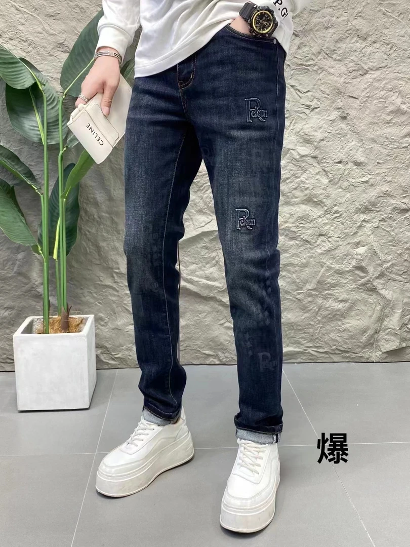 2024秋季新款潮流牛仔裤直筒微小脚休闲时尚男牛仔裤子5533
